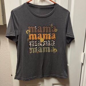 Gray Graphic Tee - Mama Design